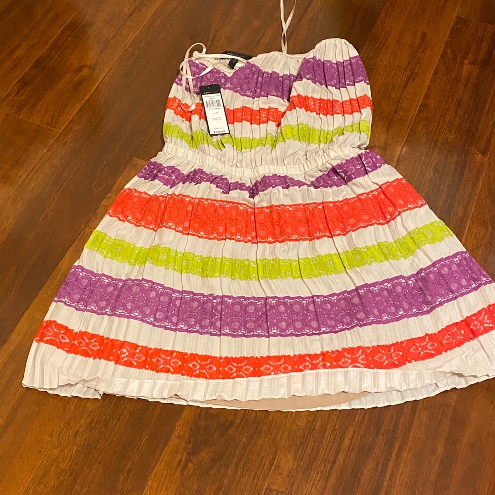 BCBG Colorful Strapless Dress